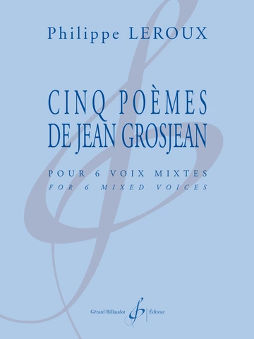 Cinq poèmes de Jean Grosjean Visuel